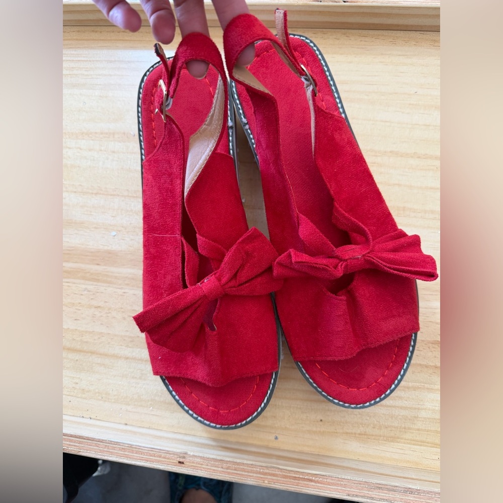 Red Bow Women's Sandals